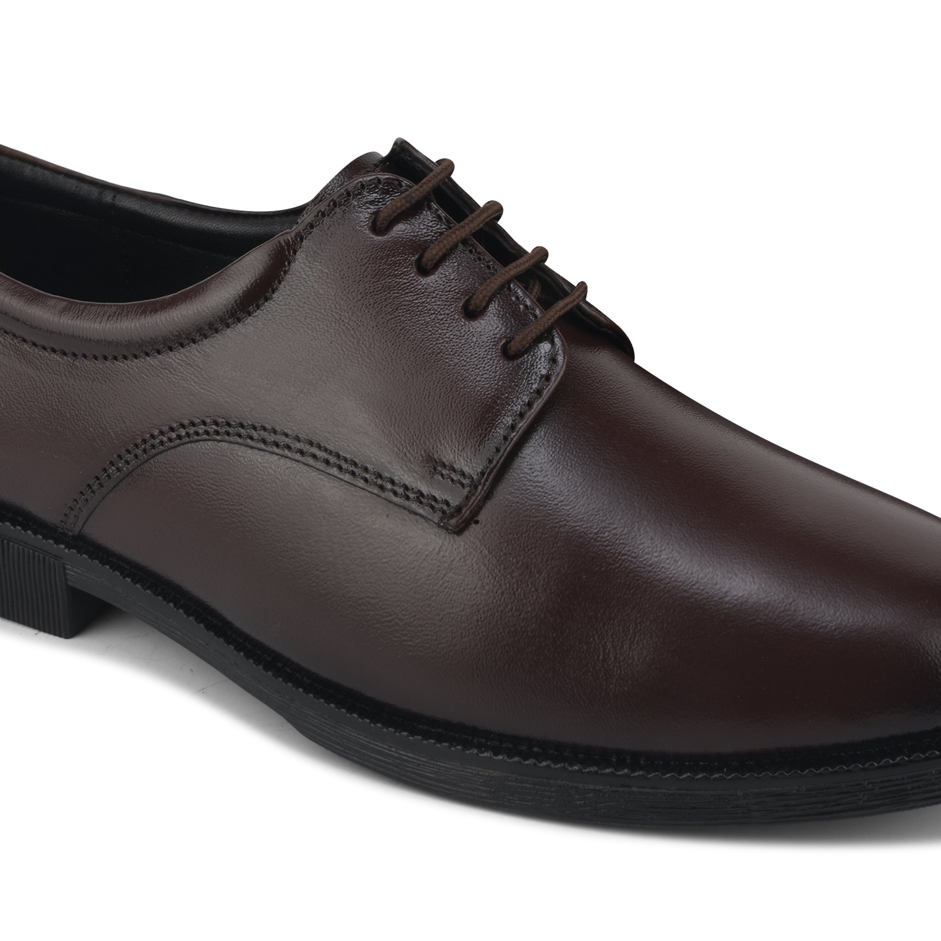 DB01 - Derby Men’s Genuine Leather Formal Shoes – Classic Brown Derby Office & Wedding Wear