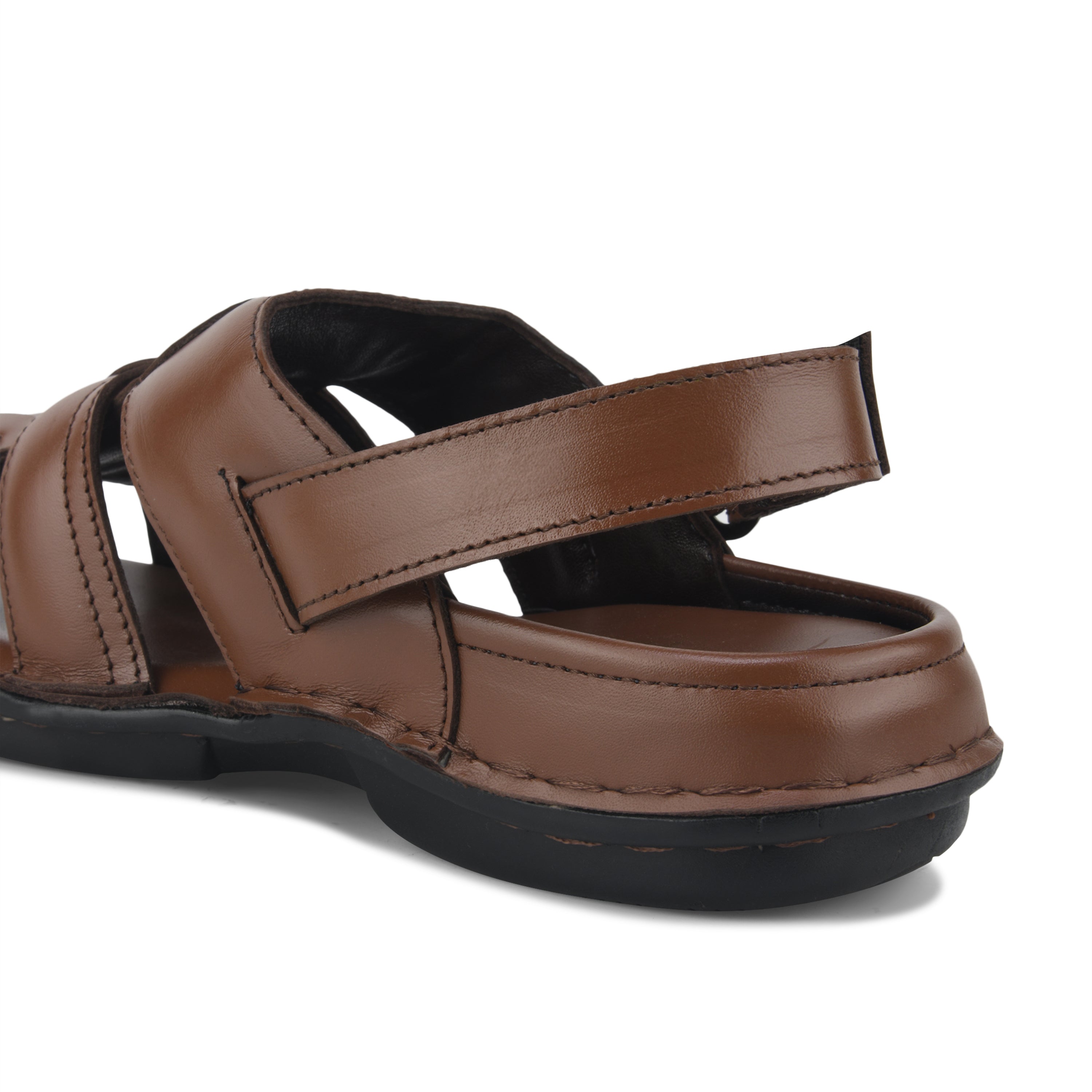 SD01 - Men’s Brown Leather Backstrap Casual Sandals