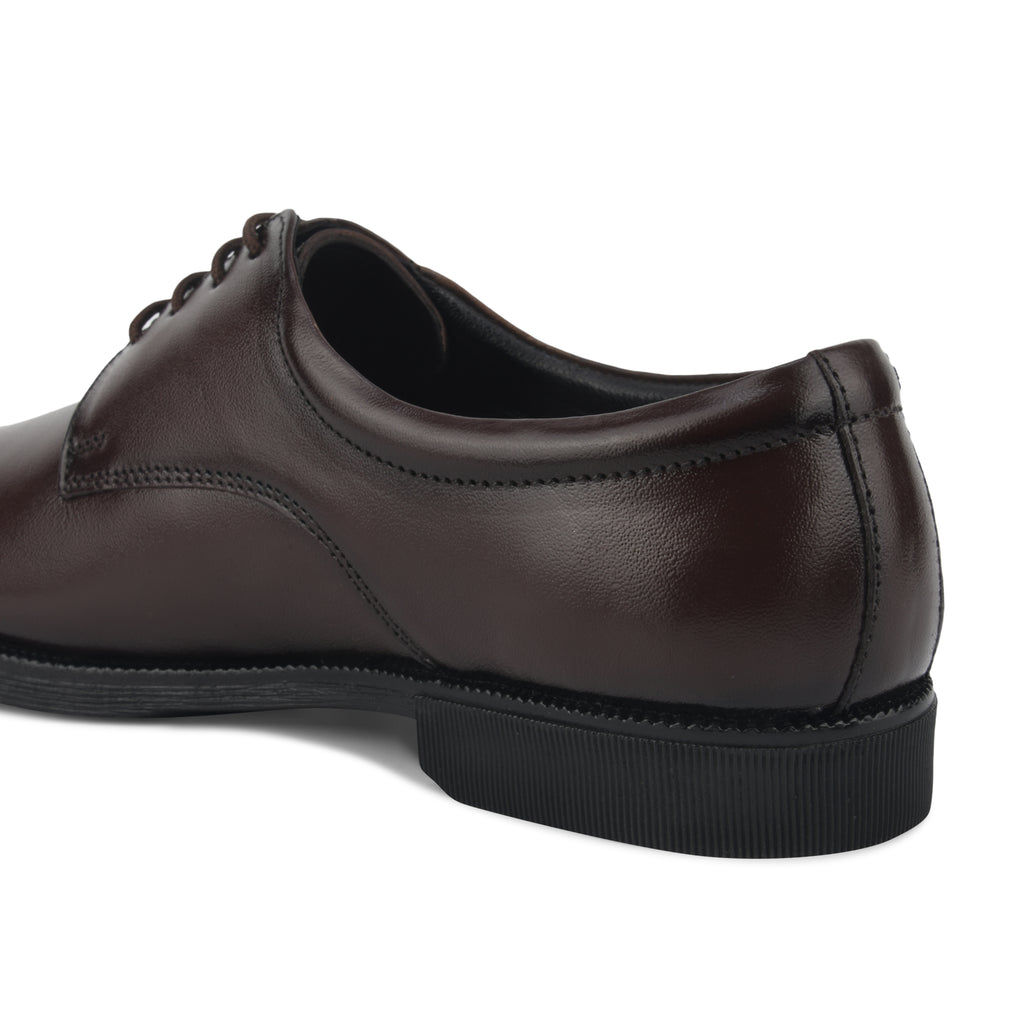 DB01 - Derby Men’s Genuine Leather Formal Shoes – Classic Brown Derby Office & Wedding Wear