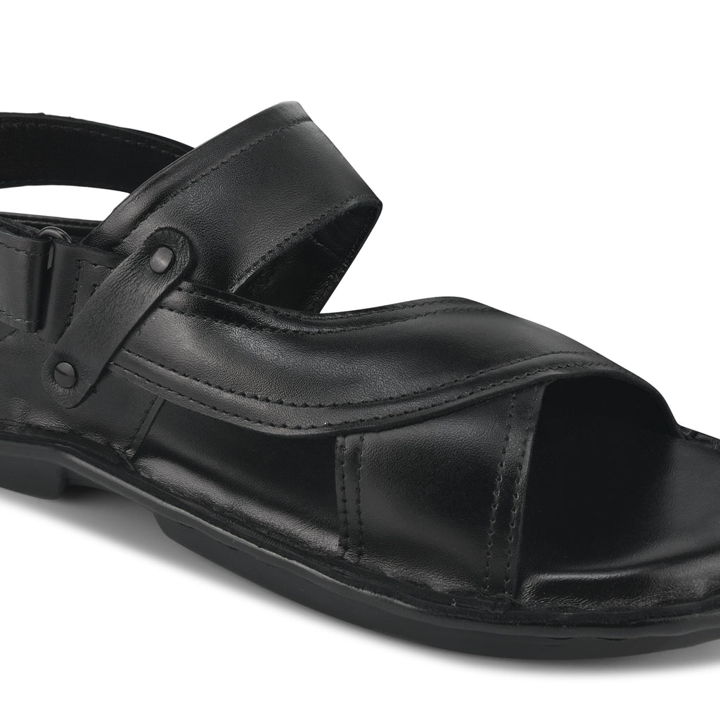 SD02 - Men’s Everyday Leather Sandals – Soft Sole & Adjustable Back Strap