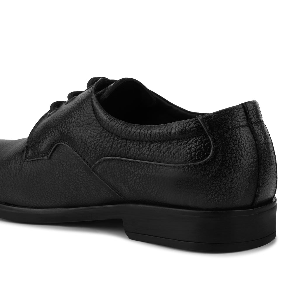DB03 - Men’s Classic Black Leather Lace-Up Formal Shoes – Comfortable Business Office Dress Shoes for Work & Events