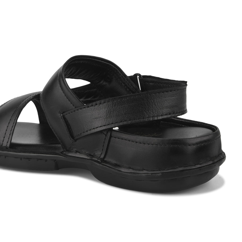 SD02 - Men’s Everyday Leather Sandals – Soft Sole & Adjustable Back Strap