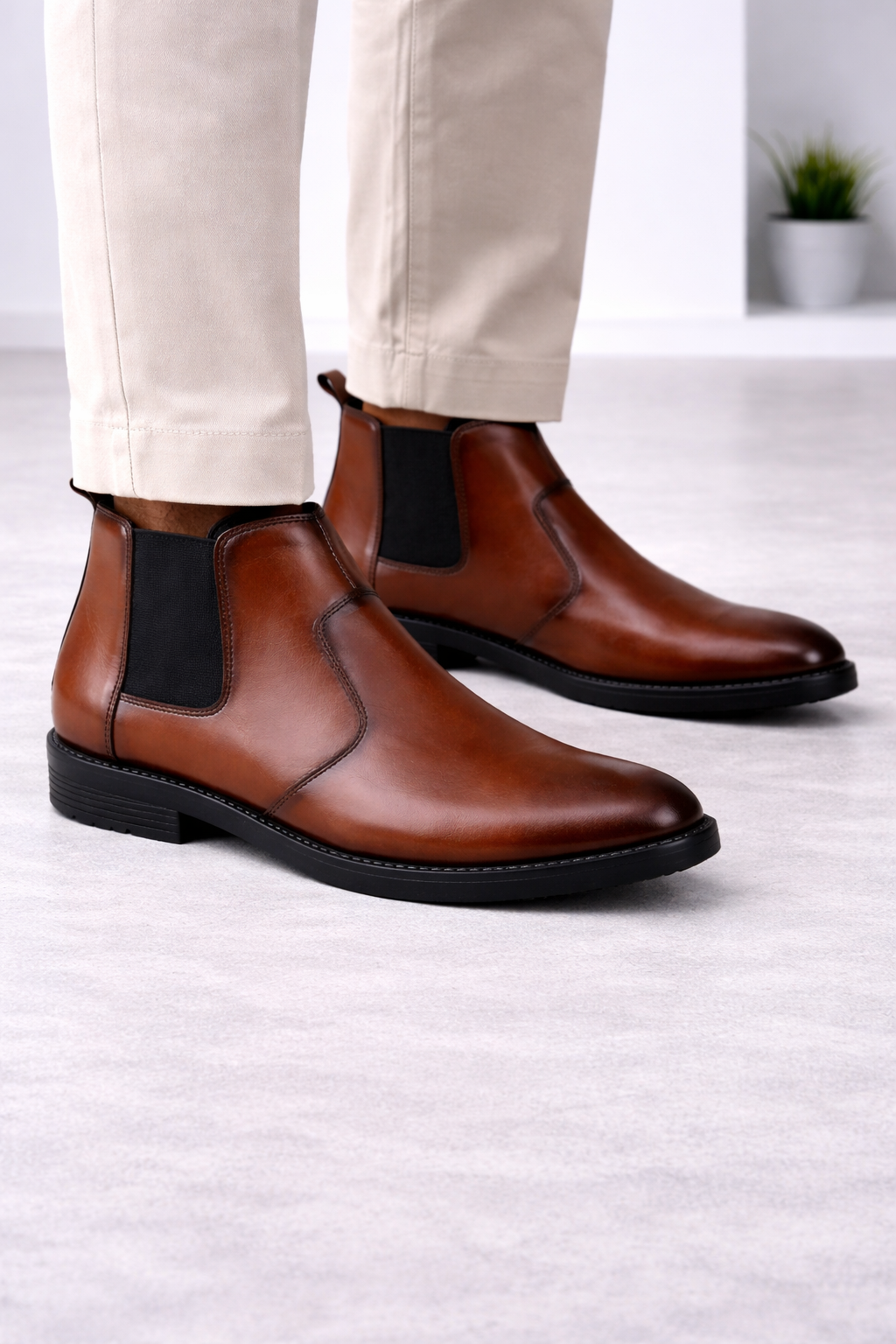 CL01 - Chelsea Men’s Brown Leather Chelsea Boots – Formal & Smart Casual Ankle Boots