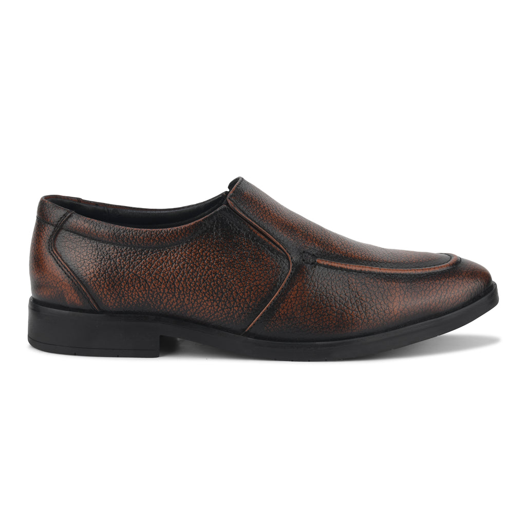 MC03 - Men’s Classic Brown Slip-On Moccasin Shoes for Office & Formal Wear