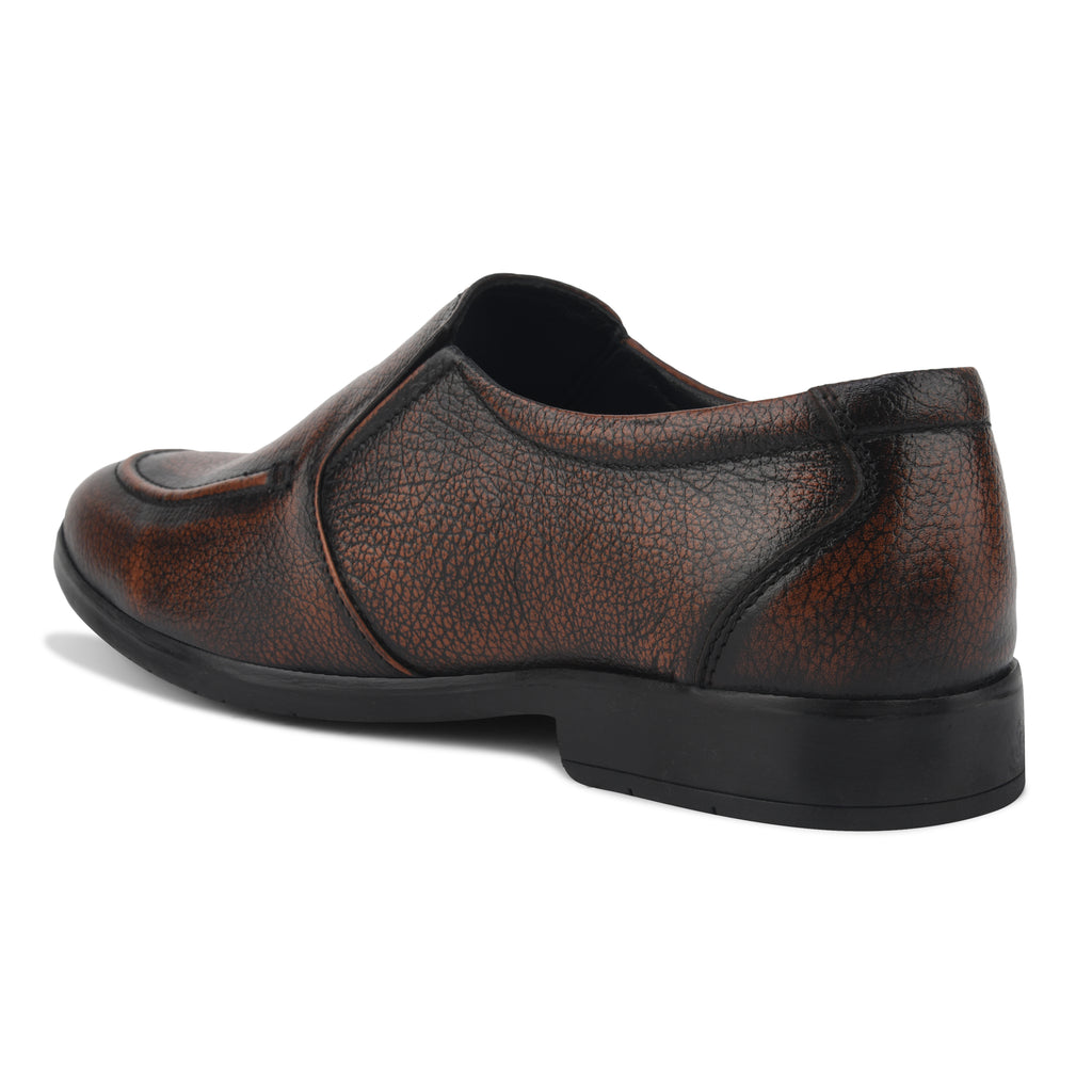 MC03 - Men’s Classic Brown Slip-On Moccasin Shoes for Office & Formal Wear