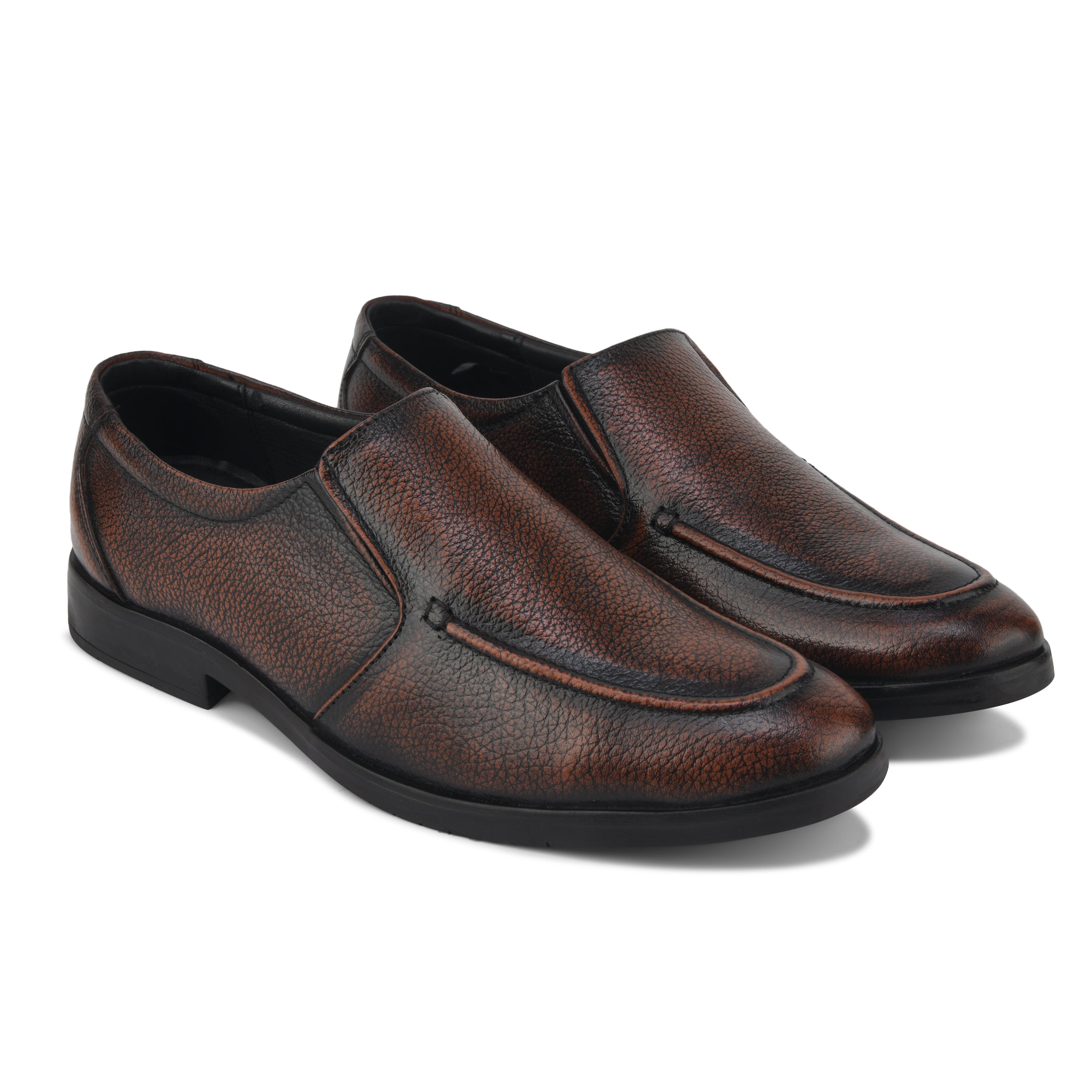 MC03 - Men’s Classic Brown Slip-On Moccasin Shoes for Office & Formal Wear