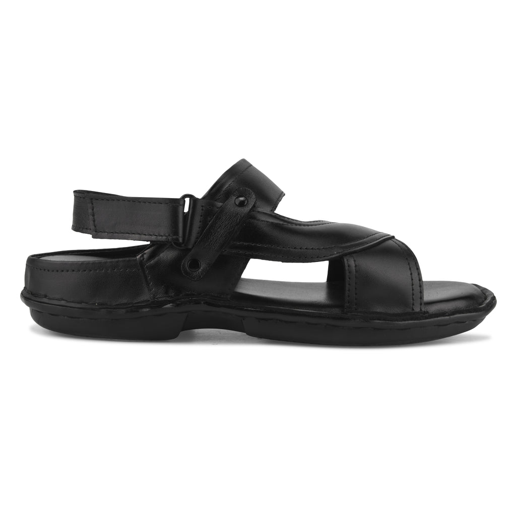 SD02 - Men’s Everyday Leather Sandals – Soft Sole & Adjustable Back Strap