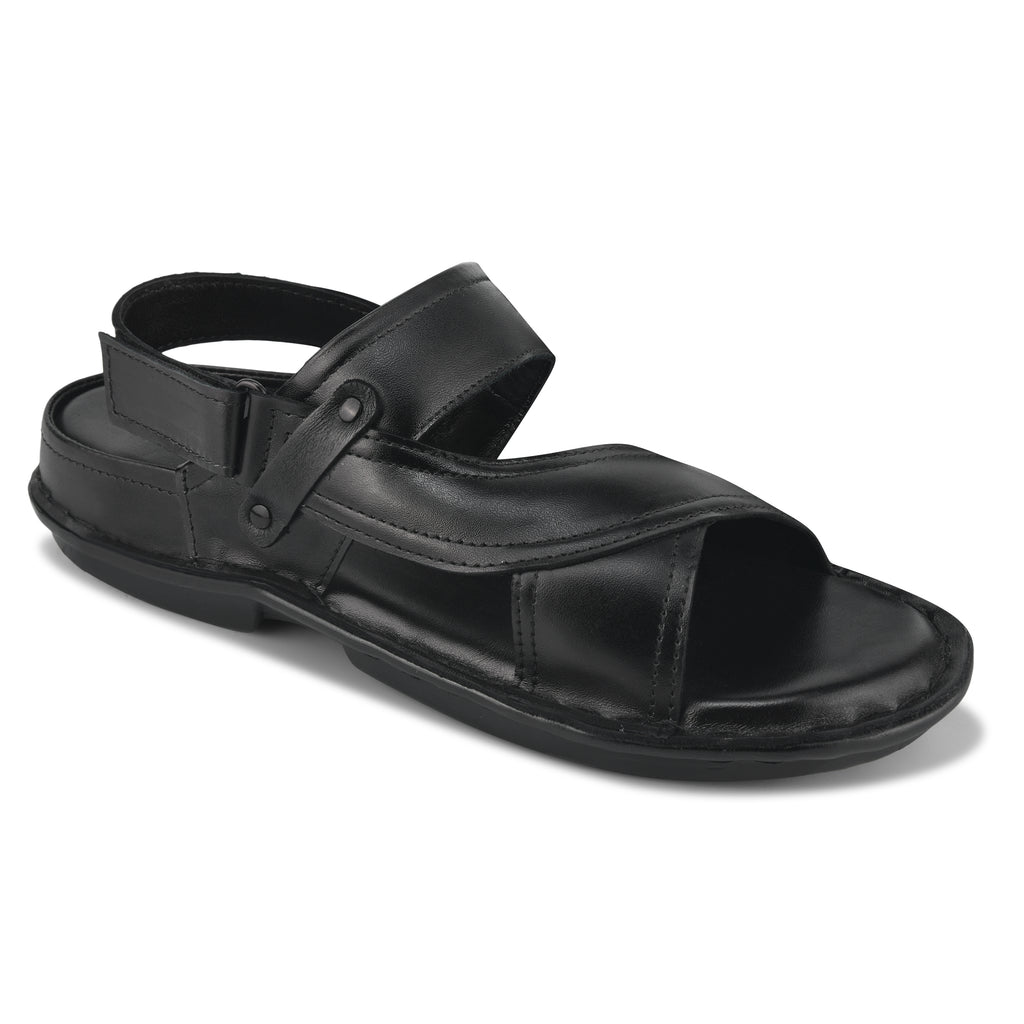 SD02 - Men’s Everyday Leather Sandals – Soft Sole & Adjustable Back Strap