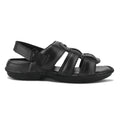 SD01 - Men’s Black Premium Leather Comfort Backstrap Sandals