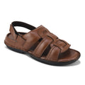 SD01 - Men’s Brown Leather Backstrap Casual Sandals