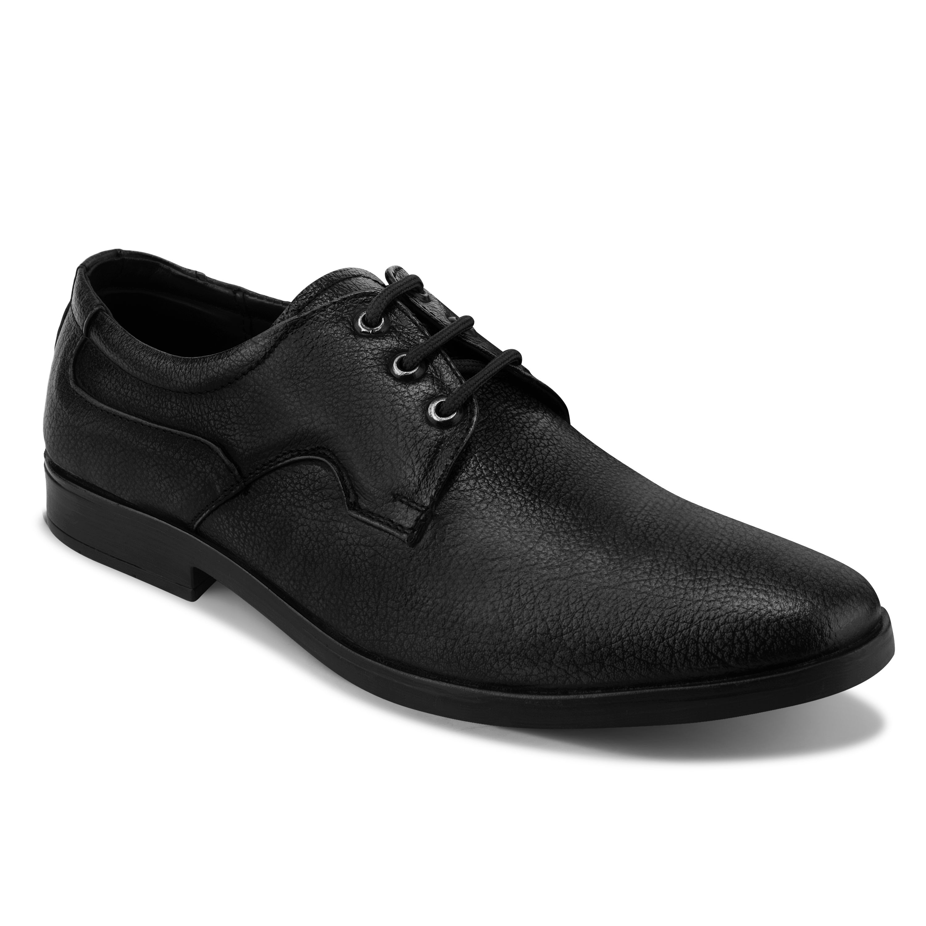 DB03 - Men’s Classic Black Leather Lace-Up Formal Shoes – Comfortable Business Office Dress Shoes for Work & Events