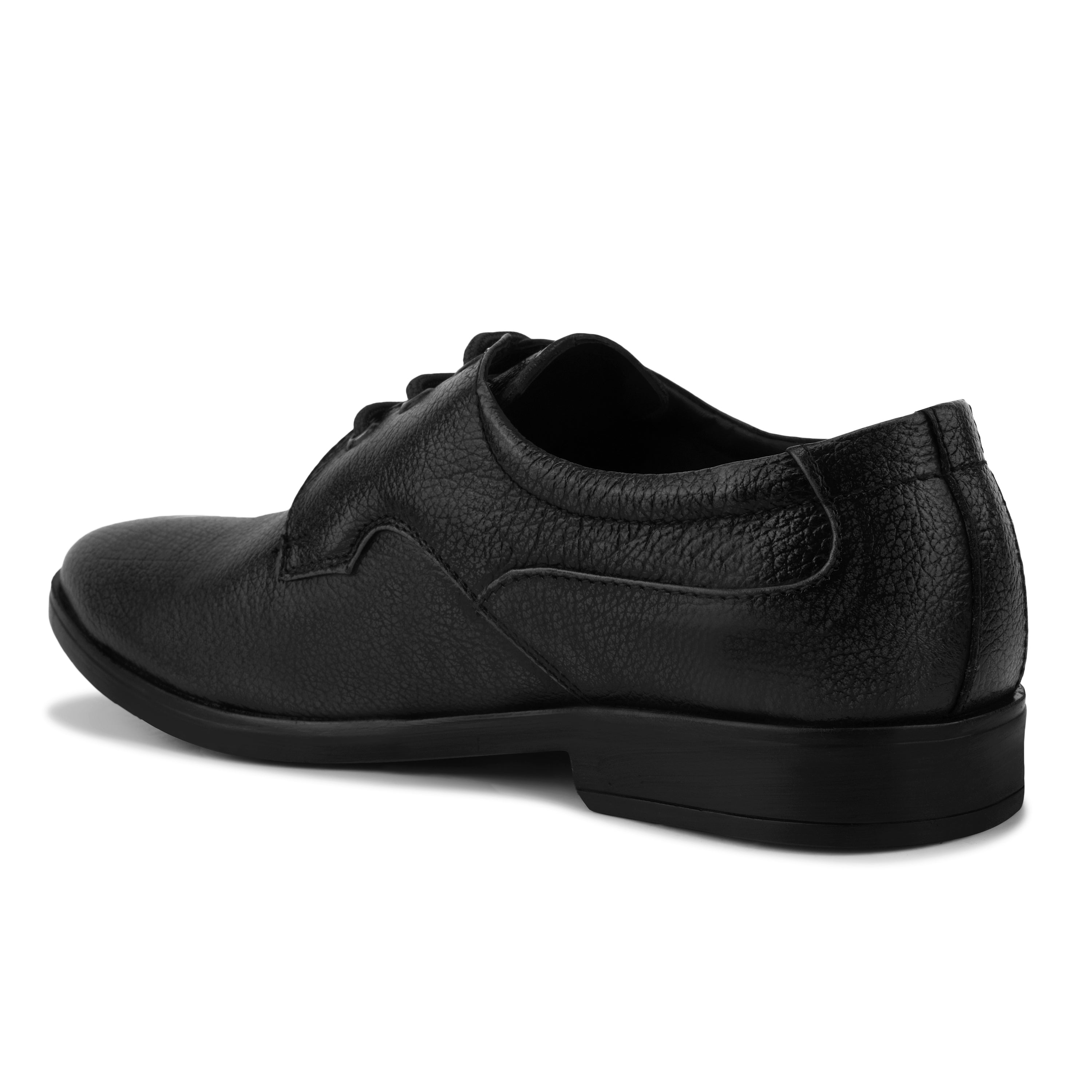 DB03 - Men’s Classic Black Leather Lace-Up Formal Shoes – Comfortable Business Office Dress Shoes for Work & Events