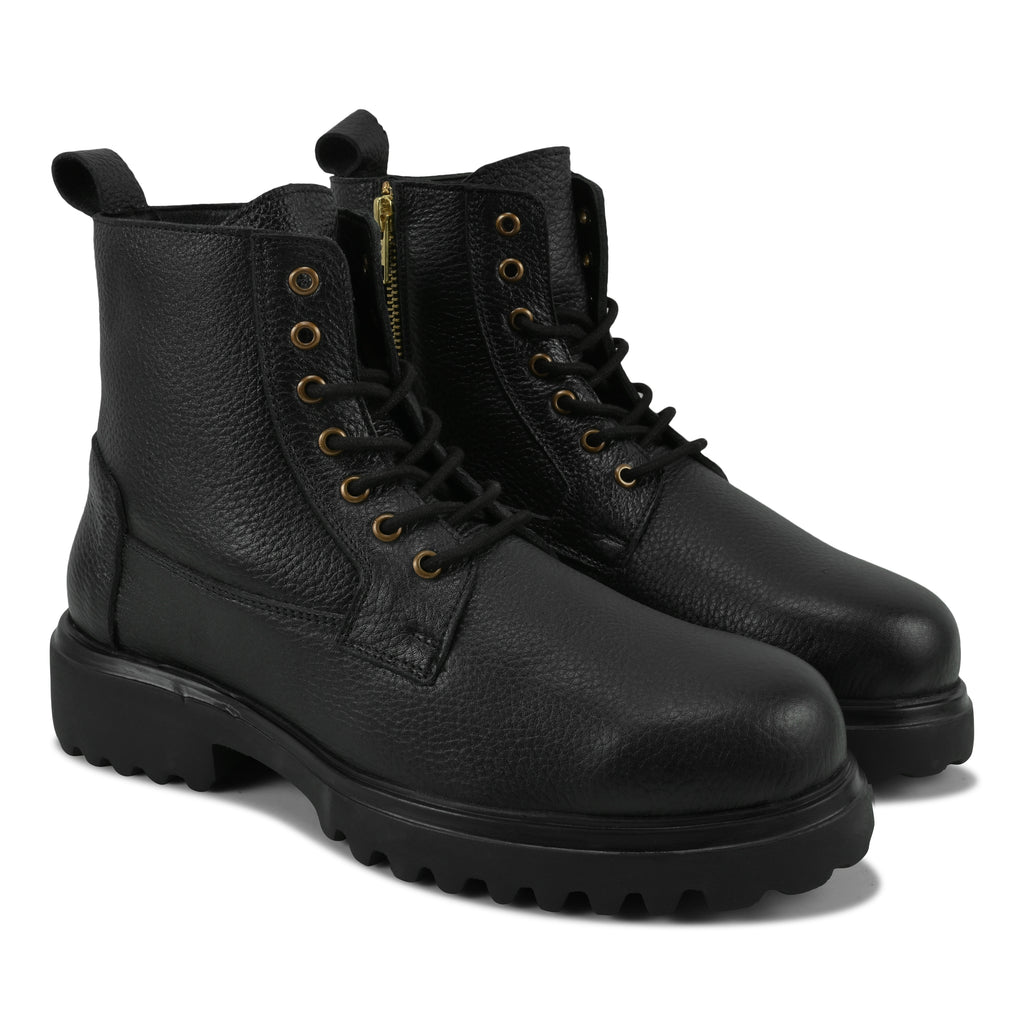 BT01 - Men’s Premium Urban Tactical Leather Boots – All-Day Comfort & Grip - Brexley