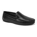 Loafers Men's Leather Slip-On | Moccasin style driving shoes | Black Genuine Leather | LF01