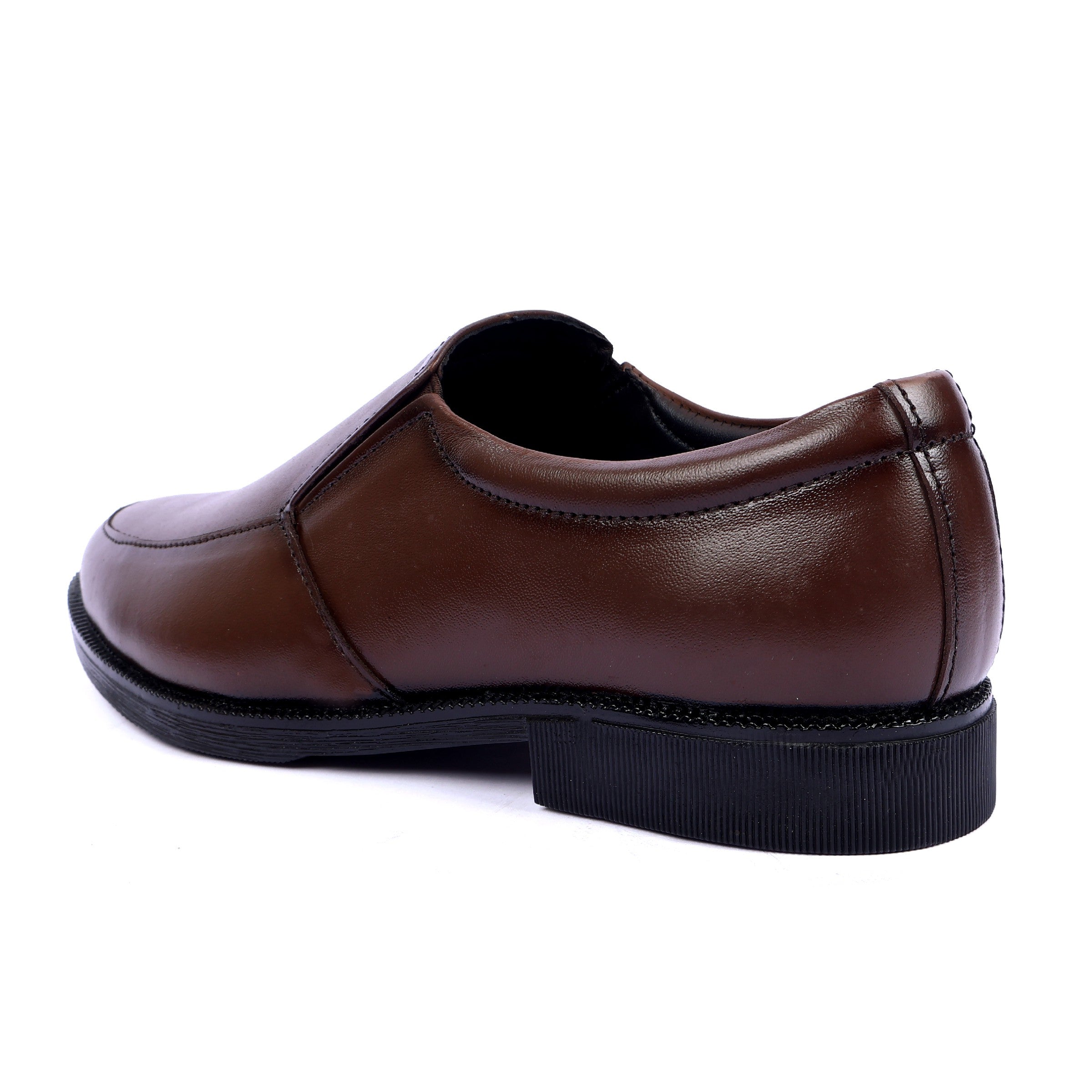 MC01 - Premium Brown Leather Moccasin – Elegant Formal Slip-On for Men